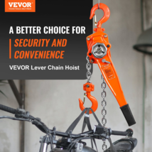 1.5 Ton Manual Lever Chain Hoist, 20 FT, 3300 lbs, G80 Steel, Weston Brake, 360° - £76.75 GBP