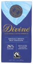 Case of 12 DIVINE CHOCOLATE Chocolate, Seriously Smooth Milk Chocolate, ... - $39.59