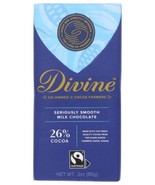 Case of 12 DIVINE CHOCOLATE Chocolate, Seriously Smooth Milk Chocolate, ... - $55.53 CAD
