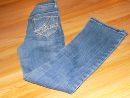 Girl's Size 8 Cherokee Denim Blue Jeans Bootcut Boot Cut Embroidered Pockets GUC - £11.99 GBP