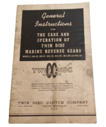 1940s Twin Disc Clutch Company Instructions for Twin Disc Marine Reverse... - $42.03 CAD
