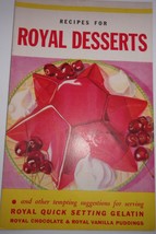 Vintage Recipes For Royal Desserts 1934 - $3.99