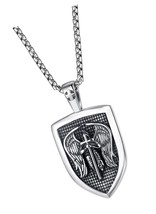 Archangel St. Michael Shield Christian Cross Necklace - $109.88