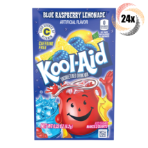 24x Packets Kool-Aid Blue Raspberry Lemonade Flavor Caffeine Free Soft Drink Mix - £13.08 GBP