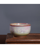 Jun Kiln Kiln-Changed Glaze Pink Purple Tea Cup-Tea Ceremony Gift Handmade - $920.00