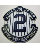 New York Yankees Derek Jeter 2~NY Embroidered PATCH~3 7/8" x 3 1/2"~Iron... - $4.85