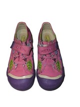 Keen Toddler Size 10 Pink &amp; Purple Floral Sneakers Single strap Rubber Toe Kids - £11.13 GBP