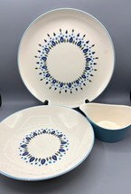 Vtg MCM Marcrest Swiss Alpine Chalet 3 Pc Platter Serving Bowl - $569.53 MXN