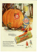 1928 Wrigley&#39;s Vintage Print Ad Double Mint Chewing Gum Peter Pumpkin Eater - £22.83 GBP