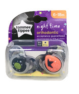 NEW Tommee Tippee Night Time Orthodontic Glow in Dark 2 Pack 6-18 Month ... - £23.35 GBP