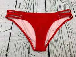 Womens Strappy Side Cheeky Bikini Bottom Size S 4-6 Red - £14.90 GBP