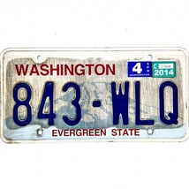 2014 United States Washington Evergreen Passenger License Plate 843-WLQ - £14.51 GBP