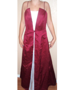ALFRED ANGELO BURGUNDY FORMAL DRESS 8 FULL LENGTH SLEEVELESS WITH WRAP W... - $122.95