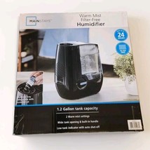 Warm Mist Humidifier Filter-Free 1.2 Gallon Visible Mist Black Mainstays USA - $26.11