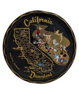Vintage California Disneyland Map Metal Tin Souvenir Tray 11&quot; 1960&#39;s Mickey - €16,84 EUR