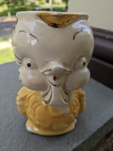 Vintage Shawnee Ceramic Yellow BIRD OWL CHICK PItcher Creamer  Gold Trim   - £11.84 GBP