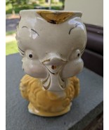Vintage Shawnee Ceramic Yellow BIRD OWL CHICK PItcher Creamer  Gold Trim   - £11.71 GBP