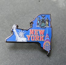 New York Ny Us State Map Lapel Pin Badge 1.1 Inches - £4.50 GBP