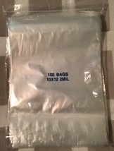 Premium 100 Ziplock Reclosable Specim Bags Clear 2mil Poly 10x12 Baggies... - $425.22 MXN