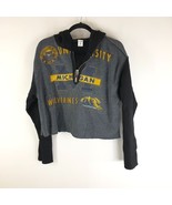 Re/Done Womens Michigan Wolverines Crop Hoodie 90s Upcycled Sweatshirt G... - £76.95 GBP