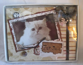 Cat Kitty Kitten Fur-Ball Picture Frame Scrapbook Dimensional in gift box - $19.62