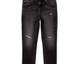 Wonder Nation Boys Rip &amp; Repair Slim Fit Denim Jeans, Black Wash Size 12... - £18.76 GBP