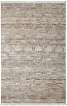 10' X 13' Tan Gray And Ivory Geometric Hand Woven Stain Resistant Area Rug With  - $998.49