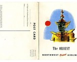 Northwest Orient Airlines Menu / Postcard The ORIENT 1955 - £37.52 GBP