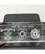 Illinois Commander Knights Templar Glass Plaque Joilet # 4 , 27 and Trem... - $13.37