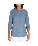 Gap Ladies Linen Button down Top Relaxed Fit - £20.17 GBP+