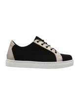 Leather handmade sneakers suede black gold with leather insole - $35.00