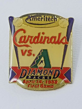 First Game Pin Arizona Diamond Backs St. Louis Cardinals April 14 1998 Vintage - £13.31 GBP
