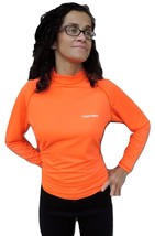 Women&#39;s Bright Orange Long Sleeve Rash Guard-Quick-Dry, UPF50+ Sizes: Sm... - £17.58 GBP