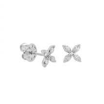Diana M Jewels 0.34 Cts Diamond Flower Stud Earrings Size One Size - $295.02