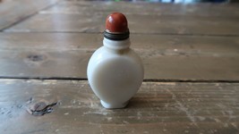 Antique Plain White Jade Snuff Bottle 2 7/8&quot; - £76.76 GBP