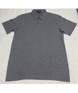 Theory Men&#39;s Gray Striped Short Sleeve Polo T-Shirt Cotton Blend Size M ... - $712.01 MXN