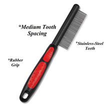 Pro Pet GROOMING MEDIUM TOOTH PIN COMB with Grip Handle ALL COAT TYPES C... - £10.35 GBP