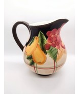 Vintage Zrike Everyday Jane Adams Ceramic Pitcher Handpainted Fruit Plai... - £15.68 GBP