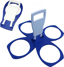 Fold Away Cup Carrier/Caddy [Made in UK] (Blue) Take-Out Coffee Soft Dri... - $16.22