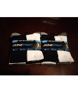 2 Packs Zone Pro 6 ct Pairs Half Crew Socks Lg 4-10 (Y127) - £17.43 GBP