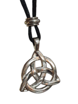 Triquetra Necklace Pendant Beaded Corded Protection from Spirit Attack Talisman - £8.40 GBP