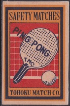 Japanese Matchbox Label, &quot;Ping Pong&quot; - £2.36 GBP