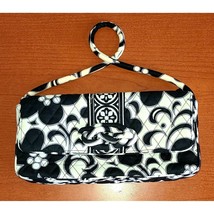Vera Bradley Purse Knot Just a Clutch Handbag Night &amp; Day 12&quot; x 6.5&quot; Bla... - $37.41