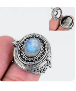 Moonstone sterling silver locket ring - $24.44 CAD