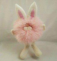 Vintage Dakin Pom Pom Rabbit Pink Plush Poof Ball Minky Fun Easter Bunny 10&quot; - £30.22 GBP