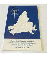 Vintage Catholic deaf club the Christmas mass at midnight  booklet - $27.06 CAD