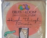 New VTG 90s FRUIT OF THE LOOM High Thigh Brief Granny Panties Sz 5 Beige... - $19.79