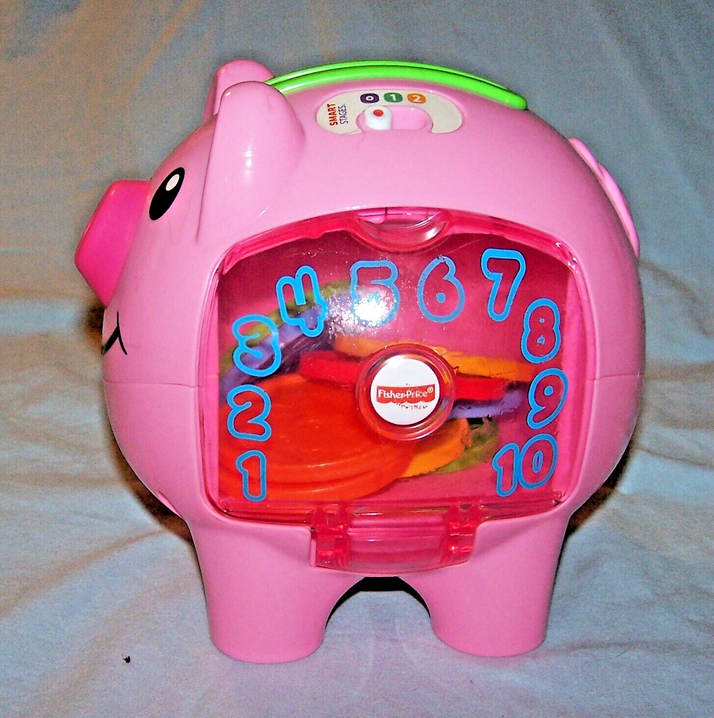 2006 Talking Fisher Price Smart Stages Piggy Bank w/Plastic Coins - $15.35