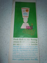 Vintage Fresh Roll On Deodorant Print Magazine Advertisement 1960 - $3.99