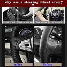 Car Steering Wheel Cover For  Megane 3 2009-2014 Scenic 2010-2015 Fluence ZE 200 - £87.48 GBP